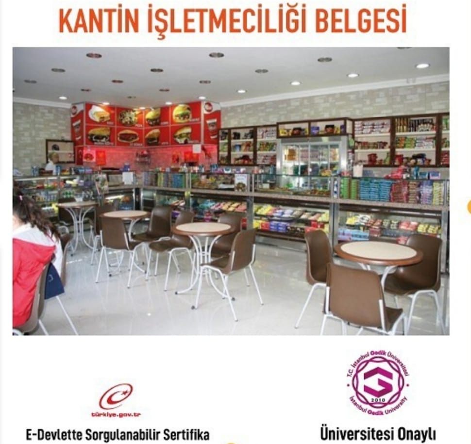 Kantin İşletmeciliği Belgesi